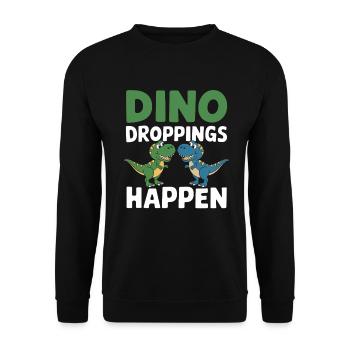 Décorations de fête de dinosaures - Sweat-shirt Unisexe - noir - Devant - Alina (178cm) & Michal (187cm)