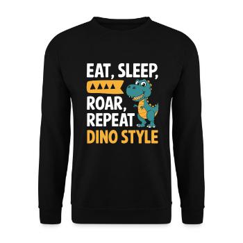 Décorations de fête de dinosaures - Sweat-shirt Unisexe - noir - Devant - Alina (178cm) & Michal (187cm)