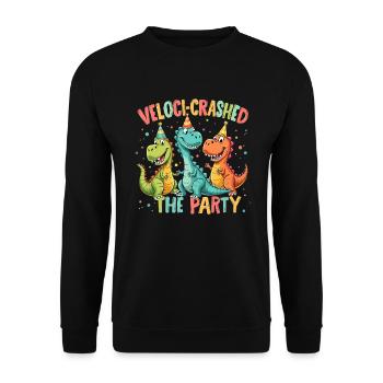 Décorations de fête de dinosaures - Sweat-shirt Unisexe - noir - Devant - Alina (178cm) & Michal (187cm)