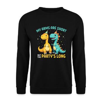 Décorations de fête de dinosaures - Sweat-shirt Unisexe - noir - Devant - Alina (178cm) & Michal (187cm)