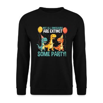 Décorations de fête de dinosaures - Sweat-shirt Unisexe - noir - Devant - Alina (178cm) & Michal (187cm)