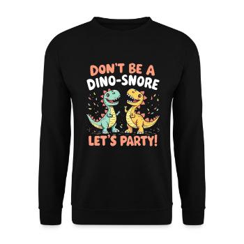 Décorations de fête de dinosaures - Sweat-shirt Unisexe - noir - Devant - Alina (178cm) & Michal (187cm)