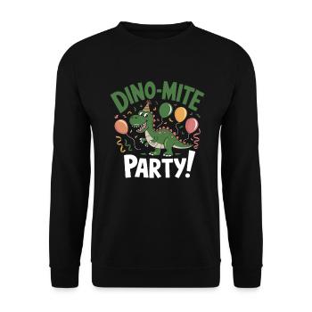 Décorations de fête de dinosaures - Sweat-shirt Unisexe - noir - Devant - Alina (178cm) & Michal (187cm)