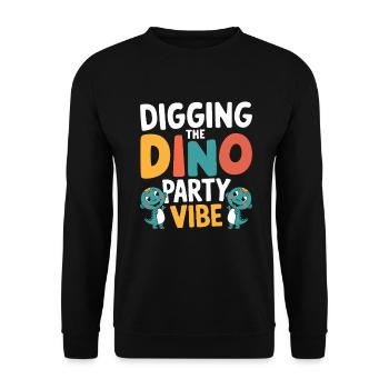 Décorations de fête de dinosaures - Sweat-shirt Unisexe - noir - Devant - Alina (178cm) & Michal (187cm)