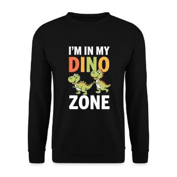 Décorations de fête de dinosaures - Sweat-shirt Unisexe - noir - Devant - Alina (178cm) & Michal (187cm)