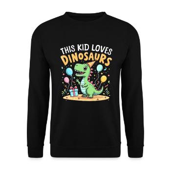 Décorations de fête de dinosaures - Sweat-shirt Unisexe - noir - Devant - Alina (178cm) & Michal (187cm)