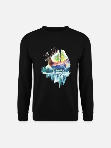 Reh - Unisex Pullover - Schwarz