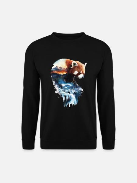 Roter Panda - Unisex Pullover - Schwarz