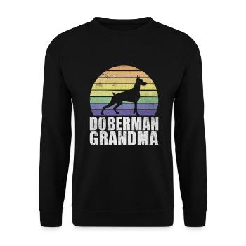 Doberman Gifts - Unisex Pullover - Schwarz - Vorne - Alina (178cm) & Michal (187cm)