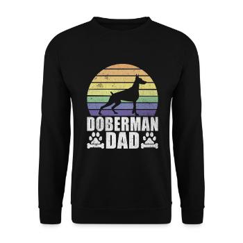 Doberman Gifts - Unisex Sweatshirt - black - Front - Alina (178cm) & Michal (187cm)