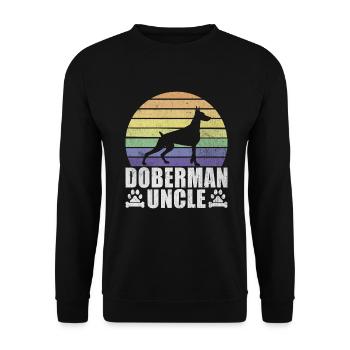 Doberman Gifts - Unisex Pullover - Schwarz - Vorne - Alina (178cm) & Michal (187cm)