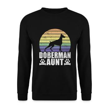 Doberman Gifts - Unisex Pullover - Schwarz - Vorne - Alina (178cm) & Michal (187cm)