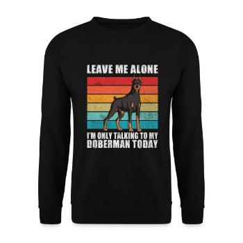 Doberman Gifts - Unisex Pullover - Schwarz - Vorne - Alina (178cm) & Michal (187cm)