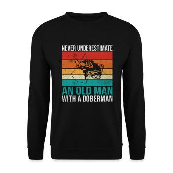 Cadeaux Doberman - Sweat-shirt Unisexe - noir - Devant - Alina (178cm) & Michal (187cm)