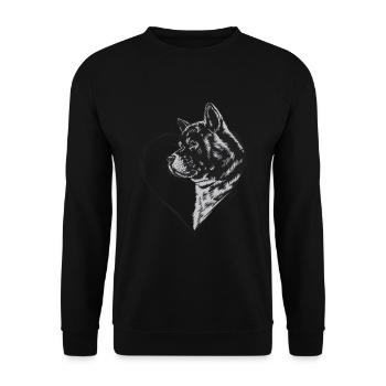 Akita - Unisex Pullover - Schwarz - Vorne - Alina (178cm) & Michal (187cm)