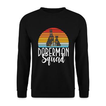 Doberman Gifts - Unisex Pullover - Schwarz - Vorne - Alina (178cm) & Michal (187cm)
