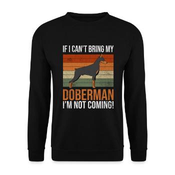 Doberman Gifts - Unisex Sweatshirt - black - Front - Alina (178cm) & Michal (187cm)