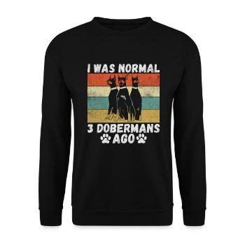 Doberman Gifts - Unisex Sweatshirt - black - Front - Alina (178cm) & Michal (187cm)