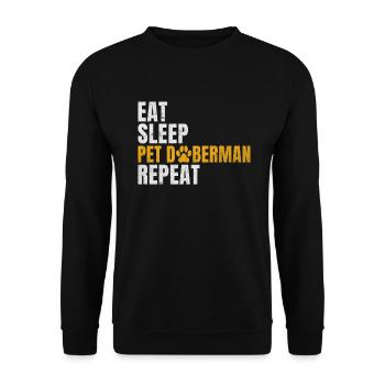 Doberman Gifts - Unisex Pullover - Schwarz - Vorne - Alina (178cm) & Michal (187cm)