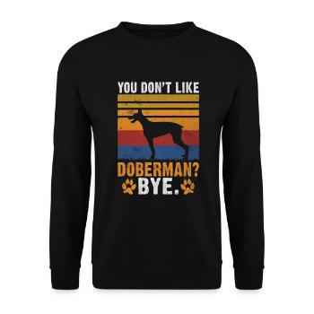 Doberman Gifts - Unisex Pullover - Schwarz - Vorne - Alina (178cm) & Michal (187cm)