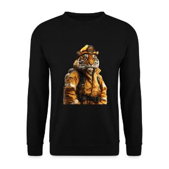 Tiger - Unisex Pullover - Schwarz - Vorne - Alina (178cm) & Michal (187cm)