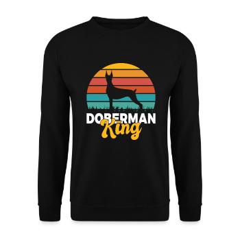 Doberman Gifts - Unisex Pullover - Schwarz - Vorne - Alina (178cm) & Michal (187cm)