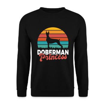 Doberman Gifts - Unisex Pullover - Schwarz - Vorne - Alina (178cm) & Michal (187cm)