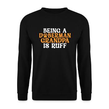 Doberman Gifts - Unisex Pullover - Schwarz - Vorne - Alina (178cm) & Michal (187cm)