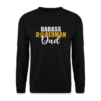 Doberman Gifts - Unisex Pullover - Schwarz - Vorne - Alina (178cm) & Michal (187cm)
