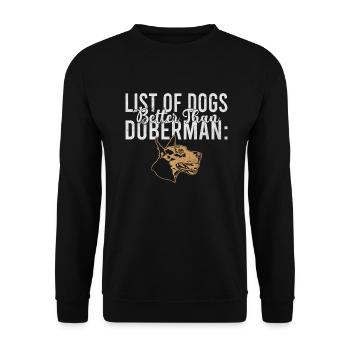 Doberman Gifts - Unisex Pullover - Schwarz - Vorne - Alina (178cm) & Michal (187cm)