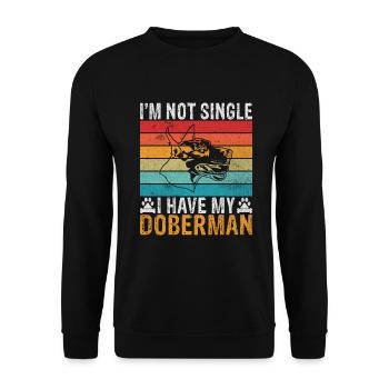 Cadeaux Doberman - Sweat-shirt Unisexe - noir - Devant - Alina (178cm) & Michal (187cm)
