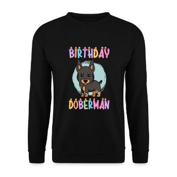 Doberman Gifts - Unisex Pullover - Schwarz - Vorne - Alina (178cm) & Michal (187cm)