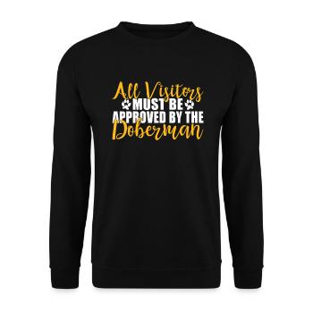 Doberman Gifts - Unisex Pullover - Schwarz - Vorne - Alina (178cm) & Michal (187cm)