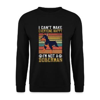 Doberman Gifts - Unisex Pullover - Schwarz - Vorne - Alina (178cm) & Michal (187cm)