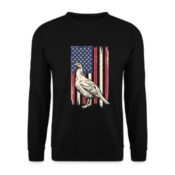 Auerhahn - Unisex Pullover - Schwarz - Vorne - Alina (178cm) & Michal (187cm)