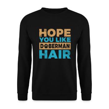 Cadeaux Doberman - Sweat-shirt Unisexe - noir - Devant - Alina (178cm) & Michal (187cm)