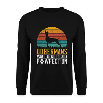 Doberman Gifts - Unisex Pullover - Schwarz - Vorne - Alina (178cm) & Michal (187cm)