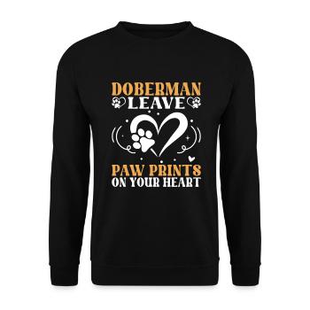 Doberman Gifts - Unisex Pullover - Schwarz - Vorne - Alina (178cm) & Michal (187cm)