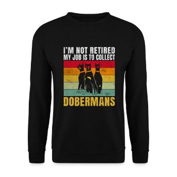 Doberman Gifts - Unisex Pullover - Schwarz - Vorne - Alina (178cm) & Michal (187cm)