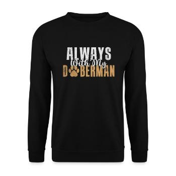 Doberman Gifts - Unisex Pullover - Schwarz - Vorne - Alina (178cm) & Michal (187cm)
