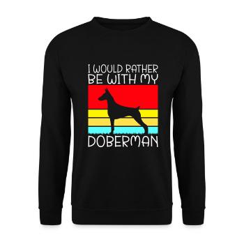 Doberman Gifts - Unisex Pullover - Schwarz - Vorne - Alina (178cm) & Michal (187cm)
