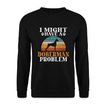Doberman Gifts - Unisex Pullover - Schwarz - Vorne - Alina (178cm) & Michal (187cm)
