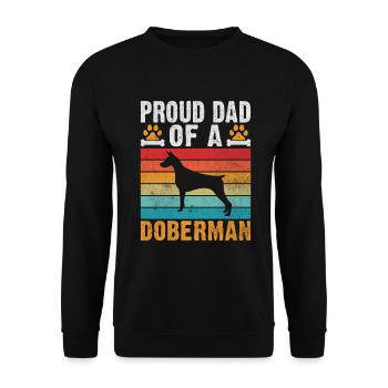 Doberman Gifts - Unisex Pullover - Schwarz - Vorne - Alina (178cm) & Michal (187cm)