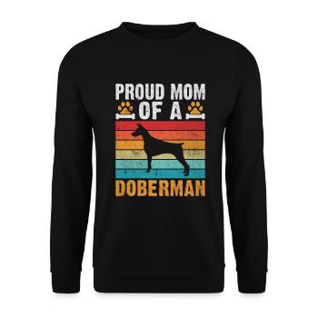 Doberman Gifts - Unisex Pullover - Schwarz - Vorne - Alina (178cm) & Michal (187cm)