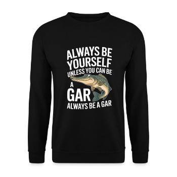 Gar - Unisex Pullover - Schwarz - Vorne - Alina (178cm) & Michal (187cm)
