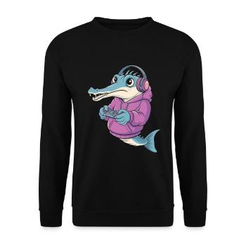 Gar - Unisex Pullover - Schwarz - Vorne - Alina (178cm) & Michal (187cm)