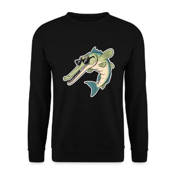 Gar - Unisex Pullover - Schwarz - Vorne - Alina (178cm) & Michal (187cm)