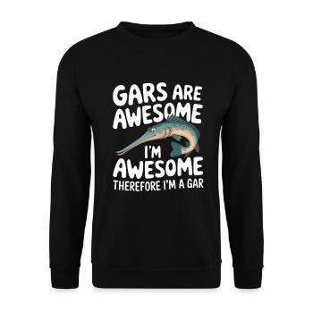Gar - Unisex Pullover - Schwarz - Vorne - Alina (178cm) & Michal (187cm)