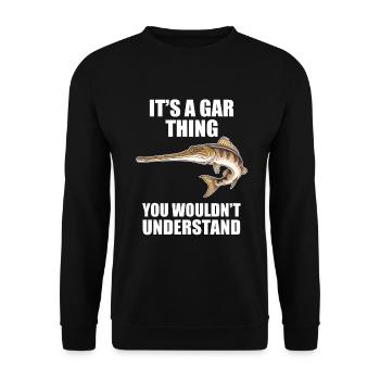Gar - Unisex Pullover - Schwarz - Vorne - Alina (178cm) & Michal (187cm)