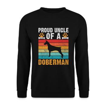 Doberman Gifts - Unisex Pullover - Schwarz - Vorne - Alina (178cm) & Michal (187cm)